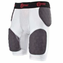 Deals 🧨 Cramer Thunder 5 Pad Adult Integrated Football Girdle - Hard Thigh Pads White 🤩 -football sales Store 107 thunder5 white xl mainProductImage FullSize