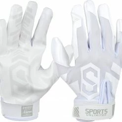 Coupon ✨ Sports Unlimited Clutch Adult Receiver Football Gloves White/Gold 🔥 -football sales Store 1511 fgar white xl mainProductImage FullSize