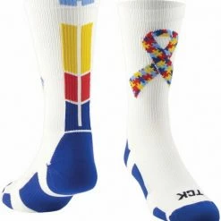 Coupon ⌛ Twin City Autism Ribbon Crew 🧦 Socks Multi ⭐