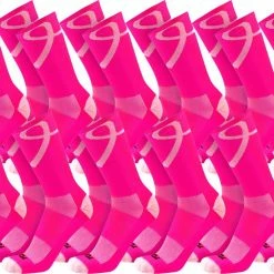 Deals 🌟 Twin City Breast Cancer Awareness Crew 🧦 Socks Hot Pink/Pink 12 Pack 😀 -football sales Store 411 lbcc3 hotpinkpink12pack l mainProductImage FullSize
