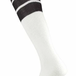 Best Sale 🔔 Twin City 22" 3-Stripe Athletic Tube 🧦 Socks - Size Medium Orange Stripes ⌛ -football sales Store 411 tcsp blackstripes mainProductImage FullSize