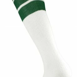 Best Sale 🔔 Twin City 22" 3-Stripe Athletic Tube 🧦 Socks - Size Medium Orange Stripes ⌛ -football sales Store 411 tcsp darkgreenstripes mainProductImage FullSize