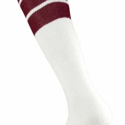 Best reviews of 👍 Twin City 16" 3-Stripe Athletic Tube 🧦 Socks - Size Small Black Stripes ✔️ -football sales Store 411 tcspy maroonstripes mainProductImage FullSize