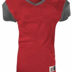 Promo 😍 Alleson Youth Pro Game Football Jersey Charcoal 🌟 -football sales Store 429 751y custom scarletcharcoal mainProductImage FullSize