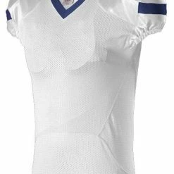 Top 10 🔥 Alleson Youth/Adult Pro Flex Cut Belt Length Custom Football Jersey White/Navy 👏 -football sales Store 429 754 c whitenavy mainProductImage FullSize