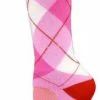 Promo 👏 Red Lion Ribbon Argyle Crew Adult 🧦 Socks - Sock Size 9-11 Pale Pink 🔔