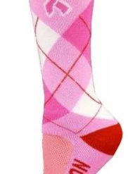 Promo ๐ Red Lion Ribbon Argyle Crew Adult ๐งฆ Socks - Sock Size 9-11 Pale Pink ๐