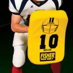Discount 👏 Fisher HD100 24" x 16" Curved Football Body Shield Red 🧨 -football sales Store 753 hd100 gold mainProductImage FullSize