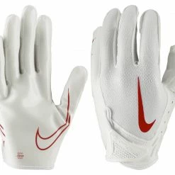 Budget ✔️ Nike Vapor Jet 7.0 Adult Football Gloves Grey/White/Metallic Gold 🤩 -football sales Store 966 3503 whitered l mainProductImage FullSize