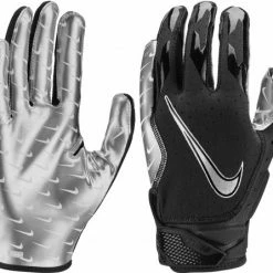 Top 10 ✔️ Nike Vapor Jet 6.0 - Electric Varsity Adult Football Gloves Black/Silver 🌟