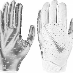Top 10 ✔️ Nike Vapor Jet 6.0 - Electric Varsity Adult Football Gloves Black/Silver 🌟 -football sales Store 966 n1001636 whitesilver l mainProductImage FullSize