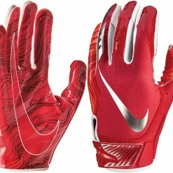 Best Sale 🤩 Nike Vapor Jet 5.0 Adult Football Gloves Navy/Navy/Chrome 🎉 -football sales Store 966 nfg17 redredchrome s mainProductImage FullSize