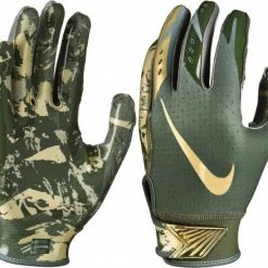 Brand new 🌟 Nike Vapor Jet 5.0 Youth Football Gloves - Re-Packaged Olive/Olive/Chrome 👏