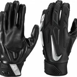 Outlet 🎉 Nike D-Tack 6.0 Adult Football Lineman Gloves Navy/White/Chrome 🎁
