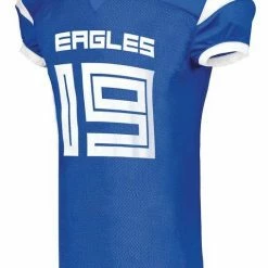 Hot Sale 😍 Augusta Youth/Adult Slant Custom Football Jersey Columbia/White 🔔