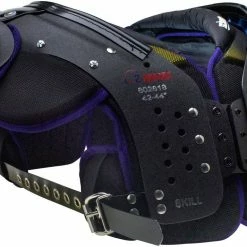 Outlet ❤️ Schutt O2 Maxx Adult Football Shoulder Pads - Skill Black/White 🔔