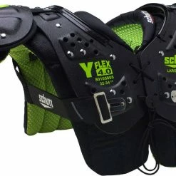 Hot Sale ❤️ Schutt Y Flex 4.0 All Purpose Youth Football Shoulder Pads Neon Green 🎁