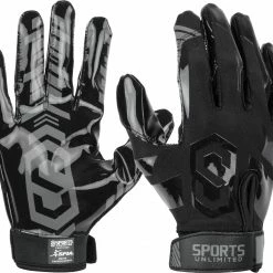 Coupon ✨ Sports Unlimited Clutch Adult Receiver Football Gloves White/Gold 🔥